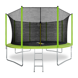 ARLAND Батут 14FT с внутренней страховочной сеткой и лестницей (Light green)