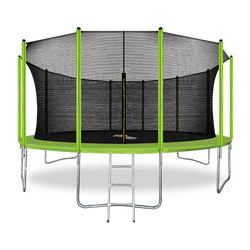ARLAND Батут 16FT с внутренней страховочной сеткой и лестницей (Light green)