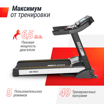 Беговая дорожка UNIX Fit MX-990 AC (10,1' TFT)