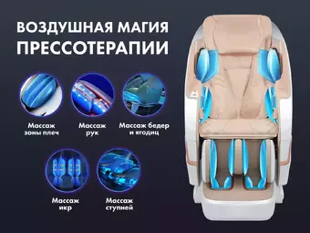 Массажное кресло FUJIMO PEGASUS PRO F777 Коричневый, Шампань